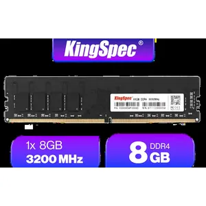 Kingspec 8GB (8x1) DDR4 3200MHz Desktop Memory Black / 288-Pin DIMM / 1.2V Low Voltage / Intel & AMD Compatible