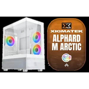 Xigmatek Alphard M Arctic Mid Tower Gaming Case - White/ Supports Motherboards up to M-ATX, Mini-ITX / EN44533