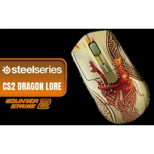 SteelSeries CS2 Dragon Lore Wireless Mouse / 18000 CPI / 1ms Polling Rate / 3 RGB Zones / 40G Acceleration / SteelSeries TrueMove Air Sensor / 2.4GHz - Bluetooth 5.0 / 62614