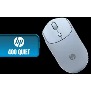 HP 400 Quiet Wireless Mouse - Blue / Quiet Clicks with Vertical & Horizontal Scrolling / Microsoft Wheel Shortcut Access / Bluetooth & 2.4GHz Wireless Connectivity / Up to 6000 Adjustable DPI / 24-Month Battery Life / Ambidextrous Silicone Rubber Design / AZ7B4AA