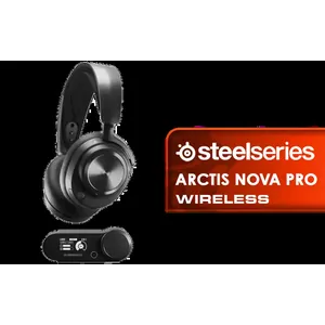 SteelSeries Arctis Nova Pro Wireless Multi-System Gaming Headset - Premium Hi-Fi Drivers - Active Noise Cancellation - Infinity Power System - ClearCast Gen 2 Mic - PC, PS5, PS4, Switch, Mobile / 61520