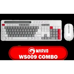 MARVO WS009 Wireless Keyboard and Mouse COMBO / Up to 1600 DPI / 6 Programmable Buttons / polling rate up to 100Hz
