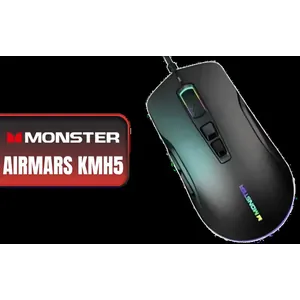 MONSTER Airmars KMH5 Professional Gaming Mouse / Monster Gaming Light System / 7 level Up To 5000 DPI / Ergonomic Design / AIRMARS-KMH5-Mouse