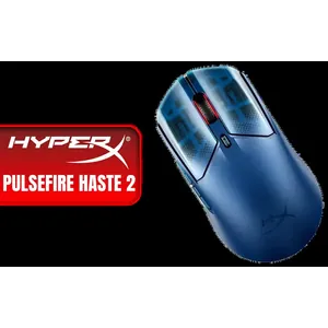 HyperX Pulsefire Haste 2 Wireless Gaming Mouse - Navy / Up to 26K DPI / Magnesium Alloy Shell / Up To 120-Hour Battery Life / Dual Wireless Connectivity Modes / Ultra-Lightweight 64g Design / PC PS5 Xbox Series X|S Compatibility / NGENUITY Software Support