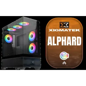 Xigmatek Alphard Mid Tower Gaming Case - Black / Supports Motherboards up to E-ATX / EN43802