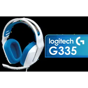Logitech G335 Wired Gaming Headset - White / Multi-platform Compatibility / Unidirectional Microphone / 40mm Neodymium Drivers / Crystal Clear Communication / 240 Grams Light Weight