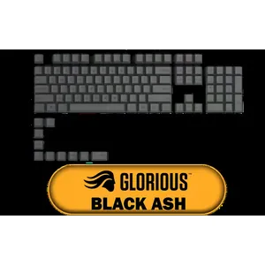 Glorious GPBT 114-Keys Premium PBT Mechanical Keyboard Keycaps - Black Ash / Compatible with GMMK PRO & GMMK 2 / Fits Most Full-size/TKL Compact Keyboards / Non-Transparent Keycaps / US Layout / *Keyboard not Included* / GLO-KC-GPBT-B