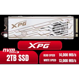 ADATA XPG Mars 980 Pro 2TB NVMe 5.0 Internal Solid State Drive / Up to 14,000MB/s Read Speed and Up to 13,000MB/s Write Speed / SMAR-980P-2TCI